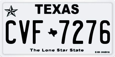 TX license plate CVF7276