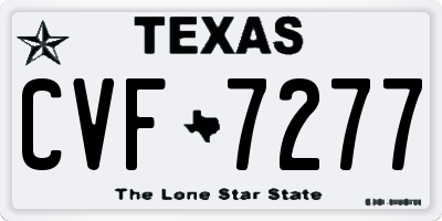TX license plate CVF7277