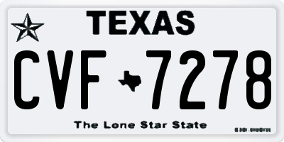 TX license plate CVF7278