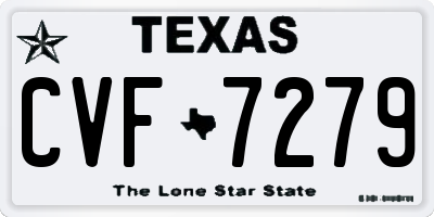 TX license plate CVF7279