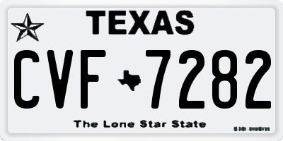 TX license plate CVF7282