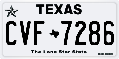 TX license plate CVF7286