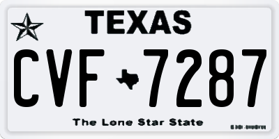 TX license plate CVF7287