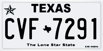 TX license plate CVF7291