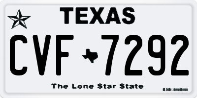 TX license plate CVF7292