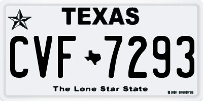 TX license plate CVF7293