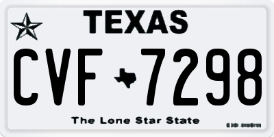 TX license plate CVF7298