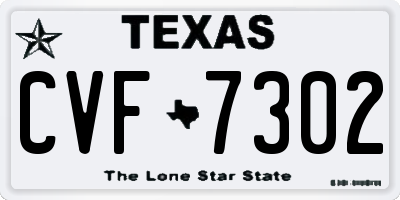 TX license plate CVF7302
