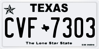 TX license plate CVF7303