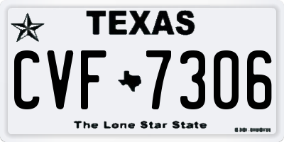 TX license plate CVF7306