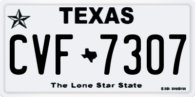 TX license plate CVF7307