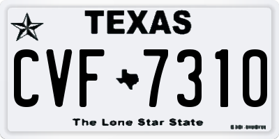 TX license plate CVF7310