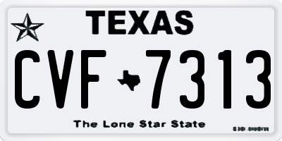 TX license plate CVF7313