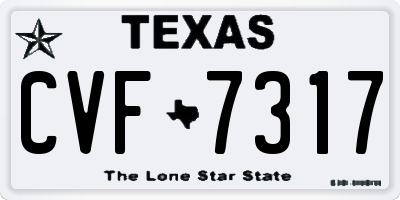 TX license plate CVF7317