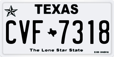 TX license plate CVF7318