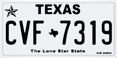 TX license plate CVF7319