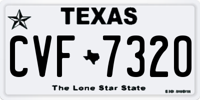 TX license plate CVF7320