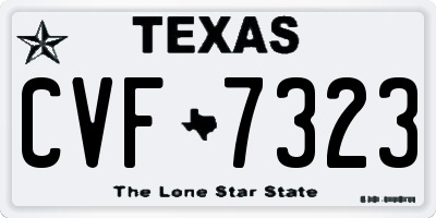 TX license plate CVF7323