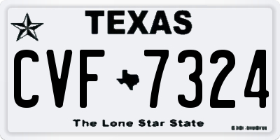 TX license plate CVF7324