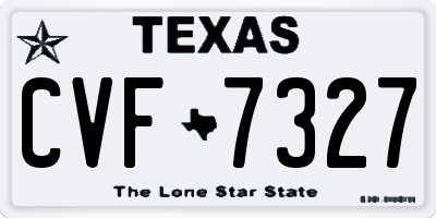 TX license plate CVF7327