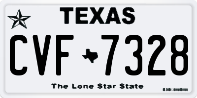 TX license plate CVF7328