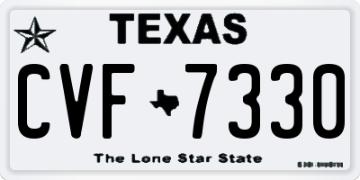 TX license plate CVF7330