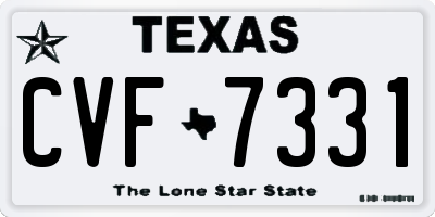 TX license plate CVF7331