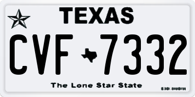 TX license plate CVF7332