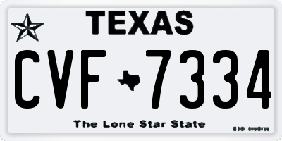 TX license plate CVF7334