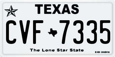 TX license plate CVF7335