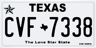 TX license plate CVF7338