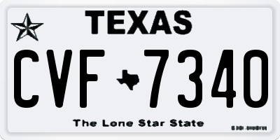 TX license plate CVF7340