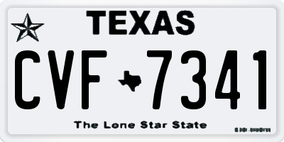 TX license plate CVF7341