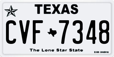 TX license plate CVF7348