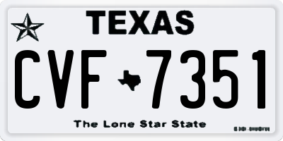 TX license plate CVF7351