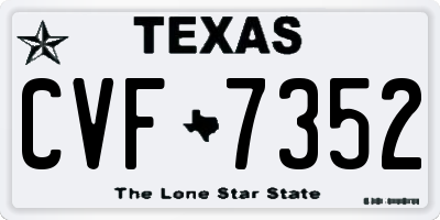 TX license plate CVF7352