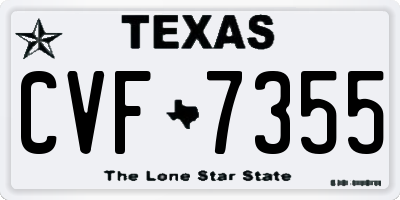 TX license plate CVF7355