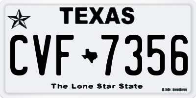 TX license plate CVF7356