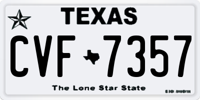 TX license plate CVF7357