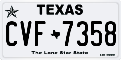 TX license plate CVF7358