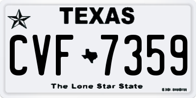 TX license plate CVF7359