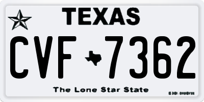 TX license plate CVF7362