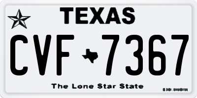 TX license plate CVF7367