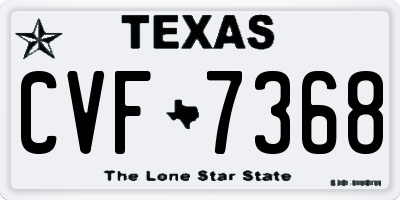TX license plate CVF7368