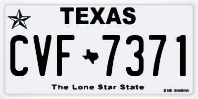TX license plate CVF7371