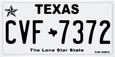 TX license plate CVF7372