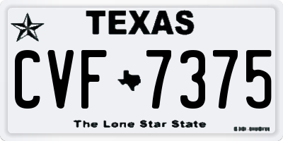 TX license plate CVF7375