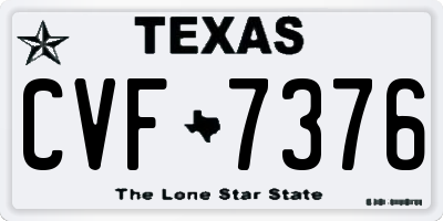 TX license plate CVF7376