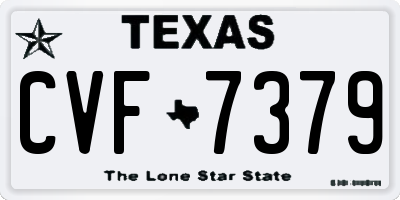 TX license plate CVF7379