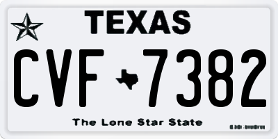 TX license plate CVF7382